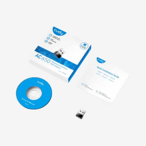 CUDY WU650 AC650 Dual Band Nano USB WiFi Adapter
